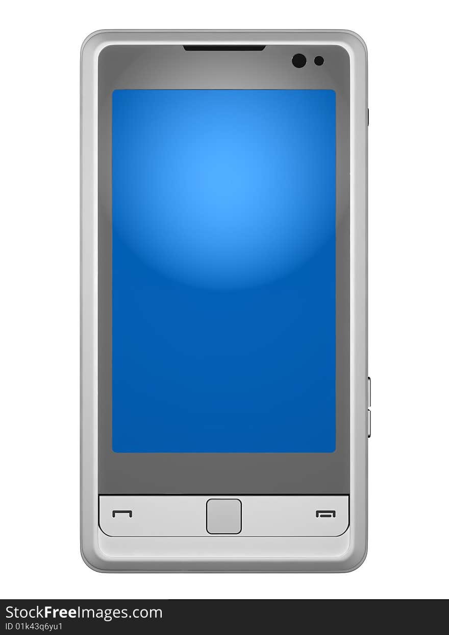 Mobile telephone isolated on white