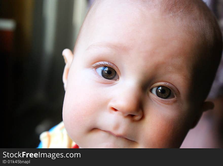 Baby boy, portrait photo, eyes