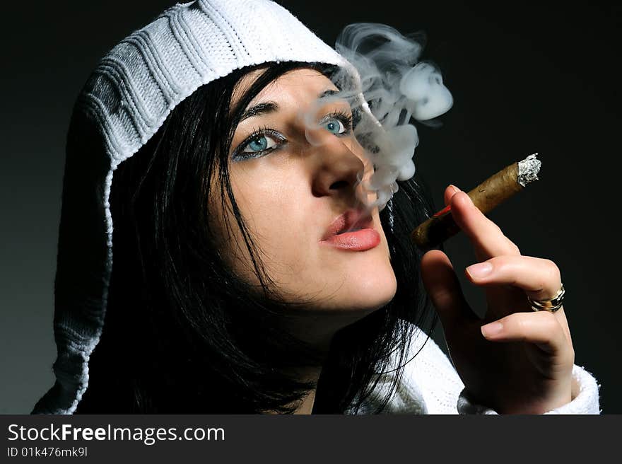 Beautiful women smoking