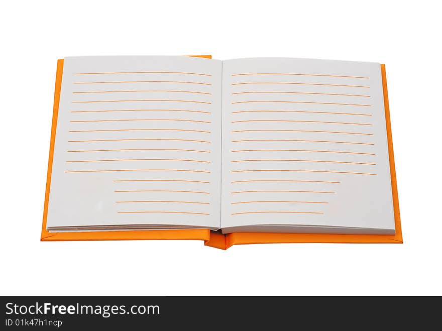 Orange Notebook With Empty Pages