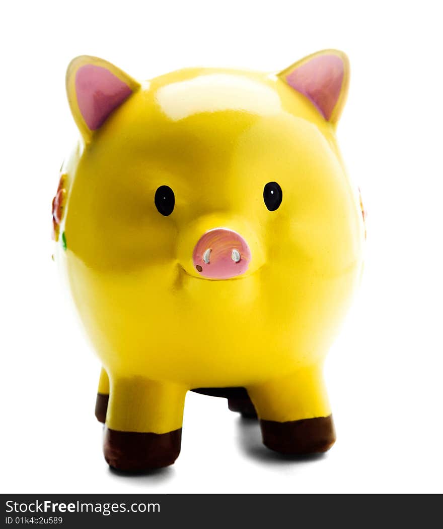 Close-Up Of A Piggy Bank