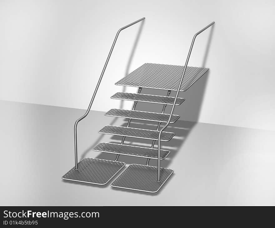 Iron Ladder illustration on a white background