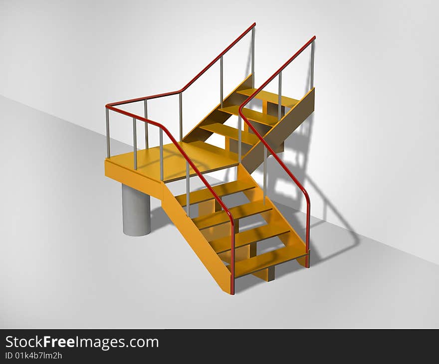 Iron Ladder illustration on a white background