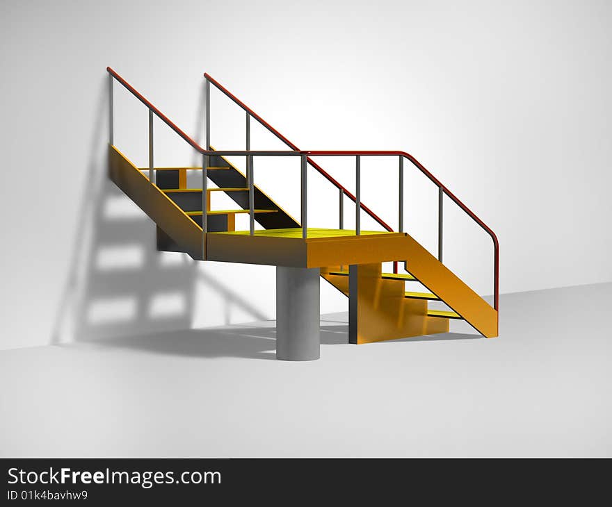 Iron Ladder illustration on a white background