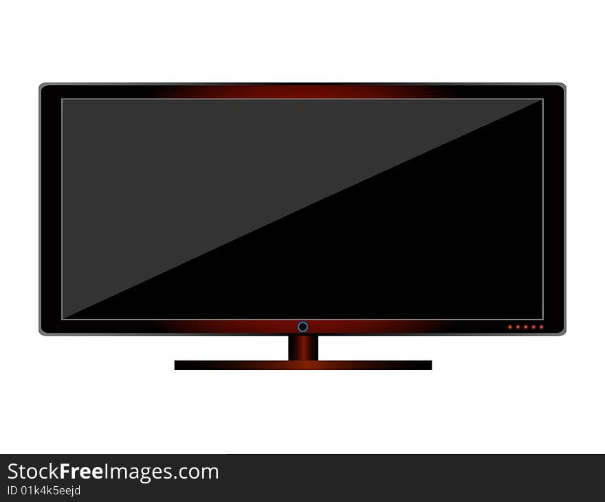 Illustration of digital television set on a white background. Illustration of digital television set on a white background