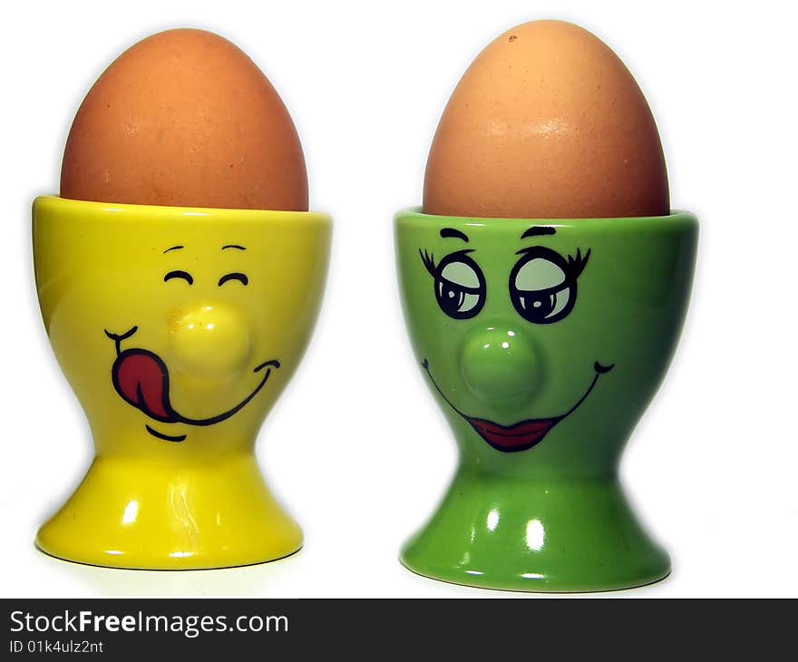 Two nice eggcups for a good breakfast!. Two nice eggcups for a good breakfast!