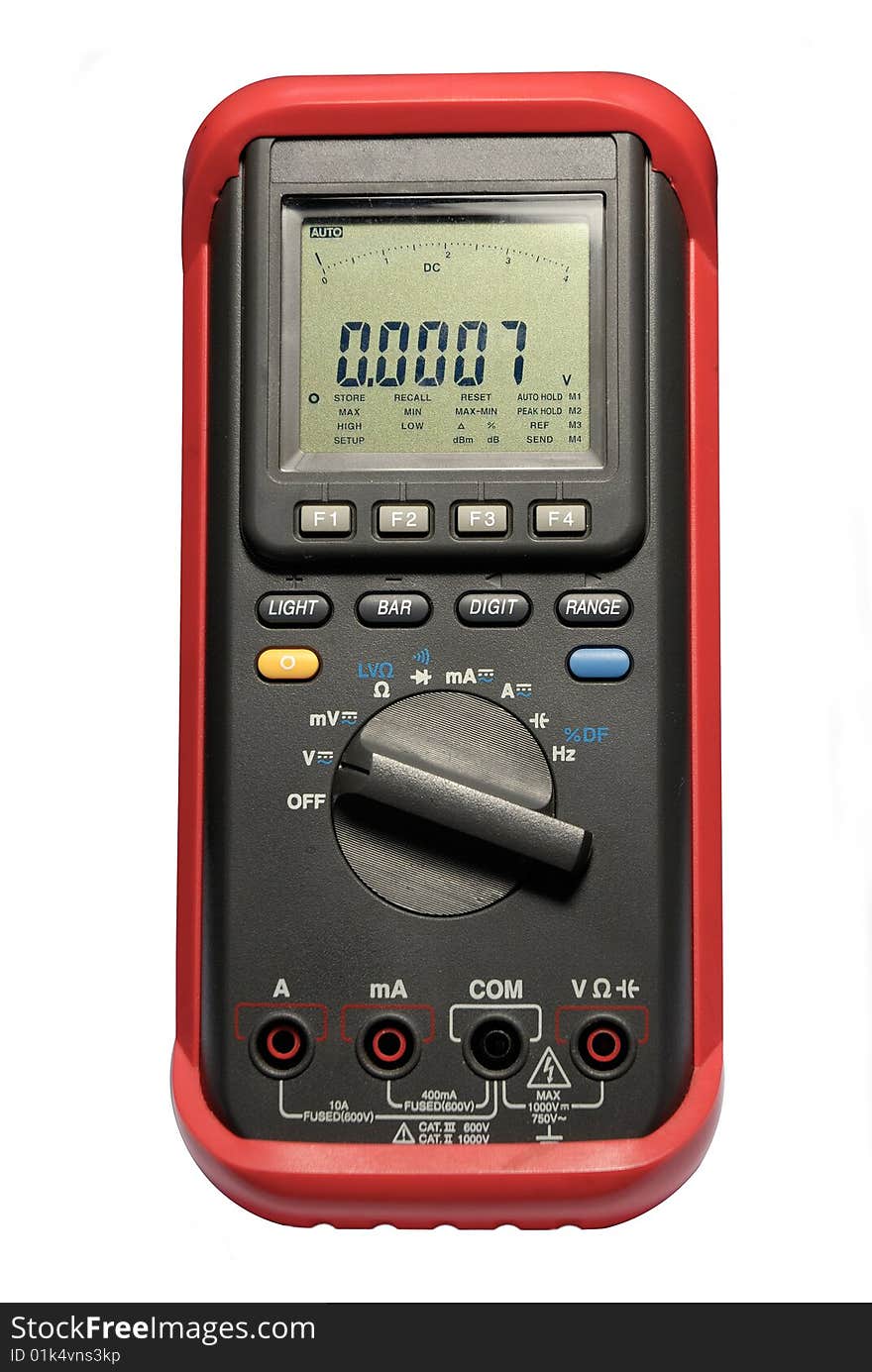 Multimeter isolated on white background