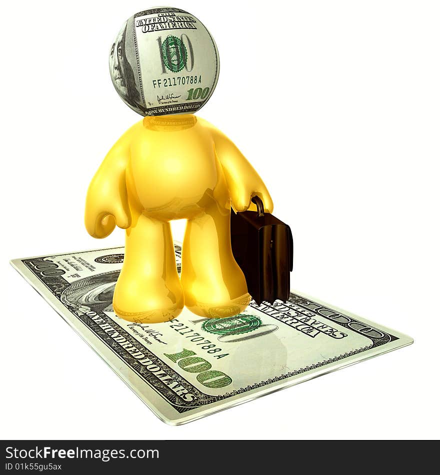 Money head businessman icon figure