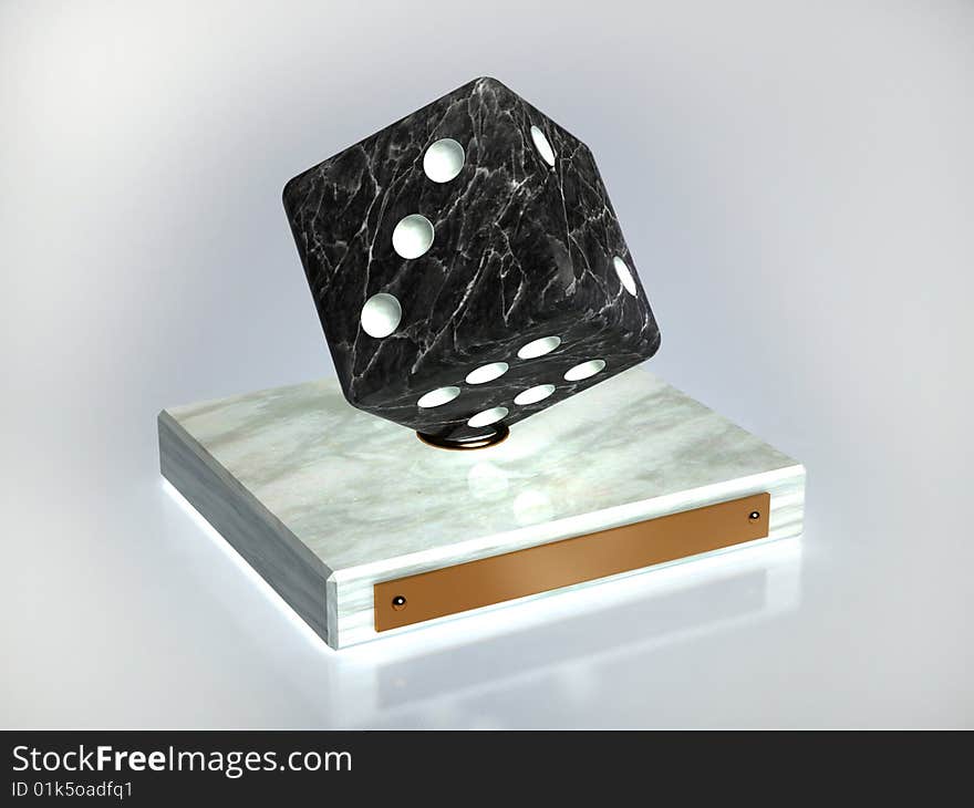 The award a 3d bone from marble. The award a 3d bone from marble