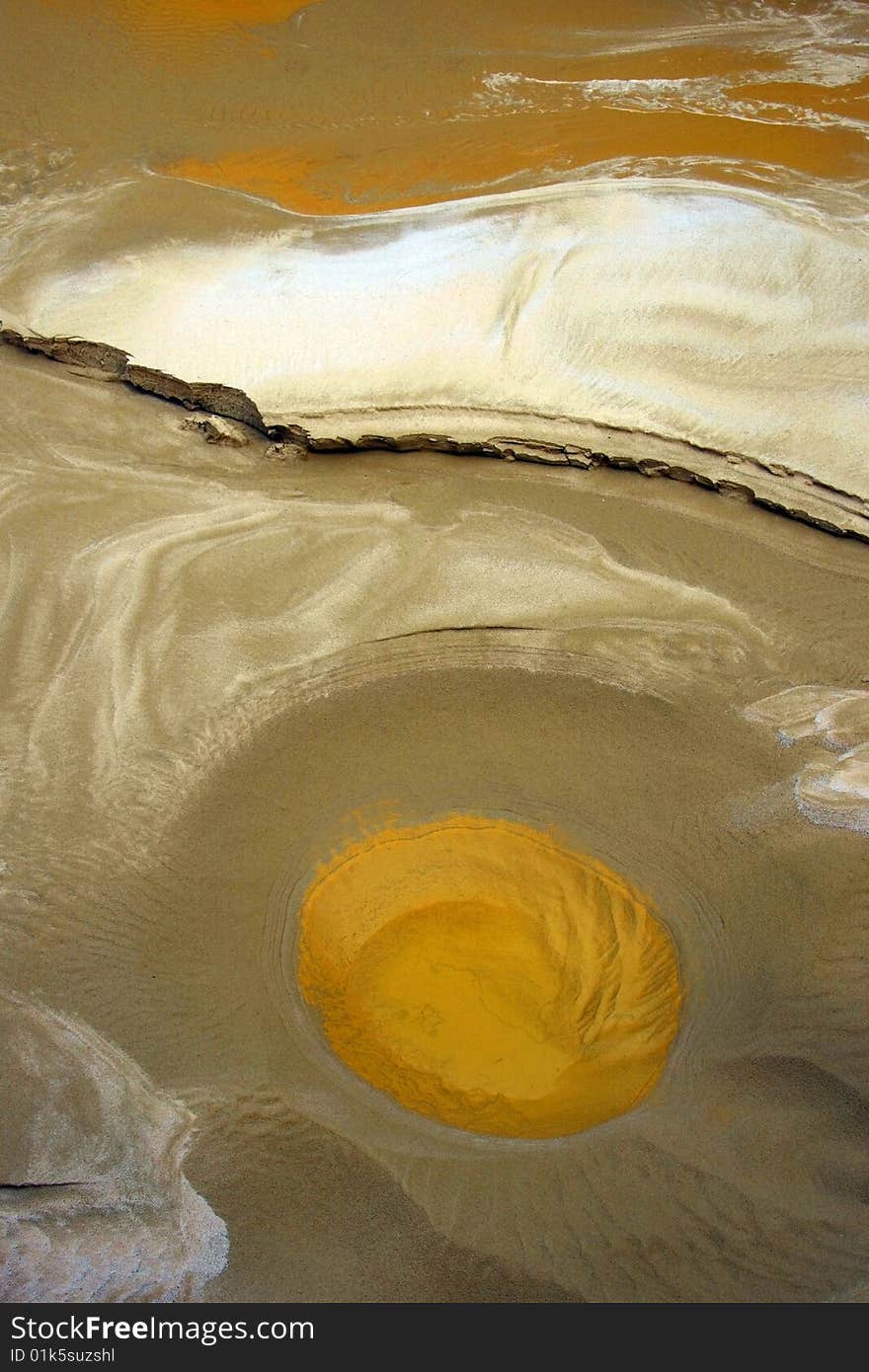 A yellow hole