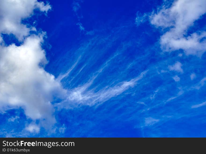 Blue sky and white clouds