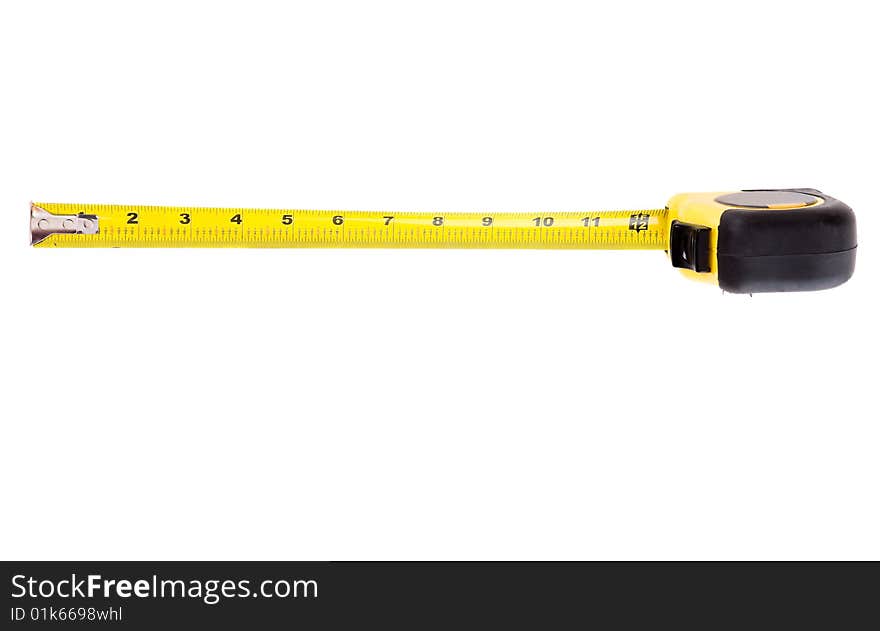 Tape measure on white background. Tape measure on white background