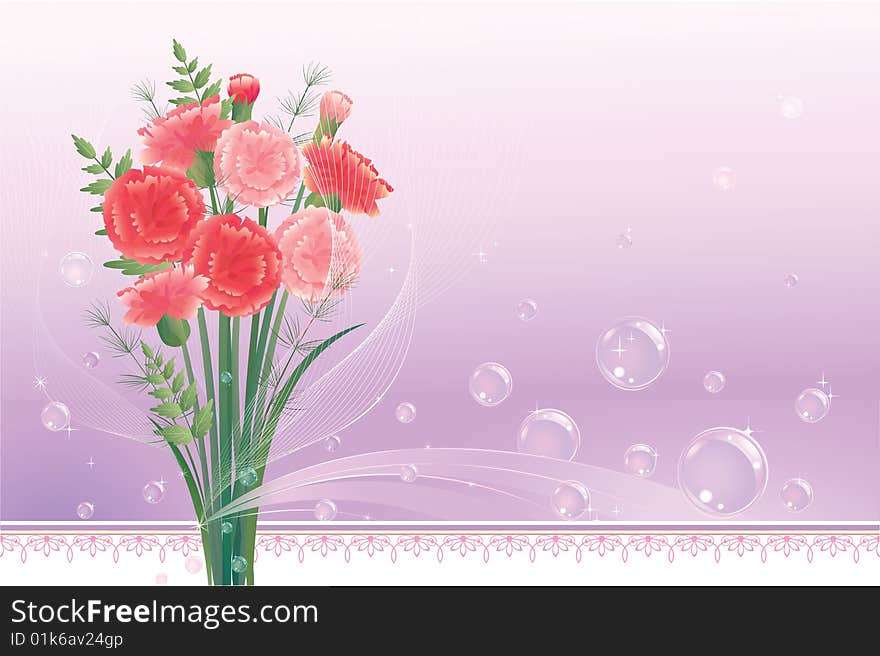 Creative Background With Roses