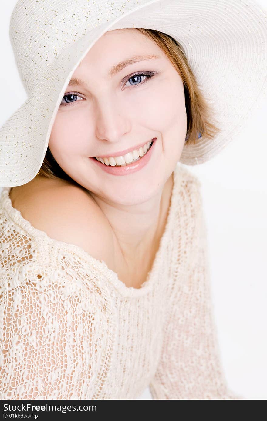 Portrai of smiling beautiful woman