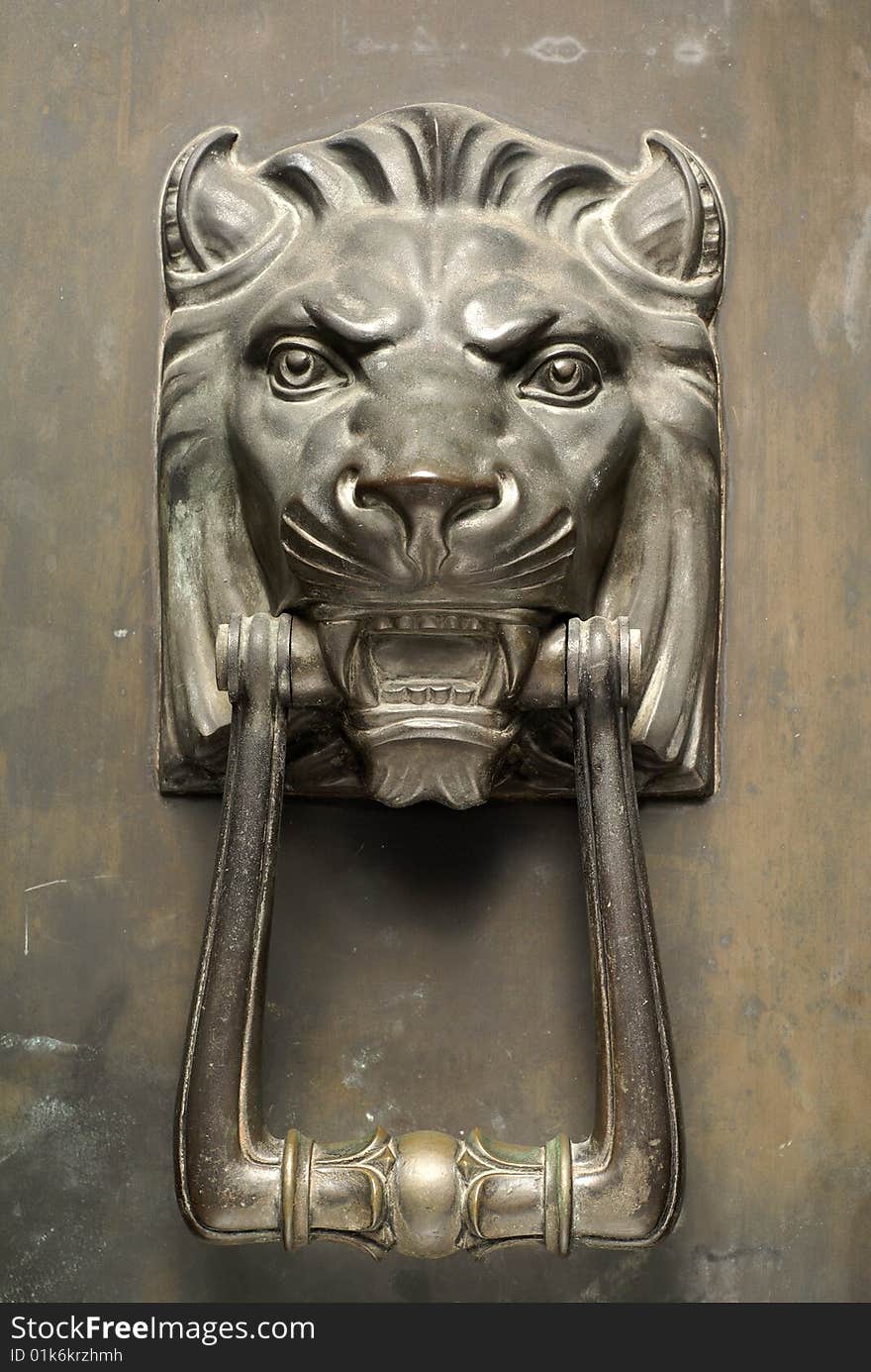 Bronze Lion Head Door Knocker