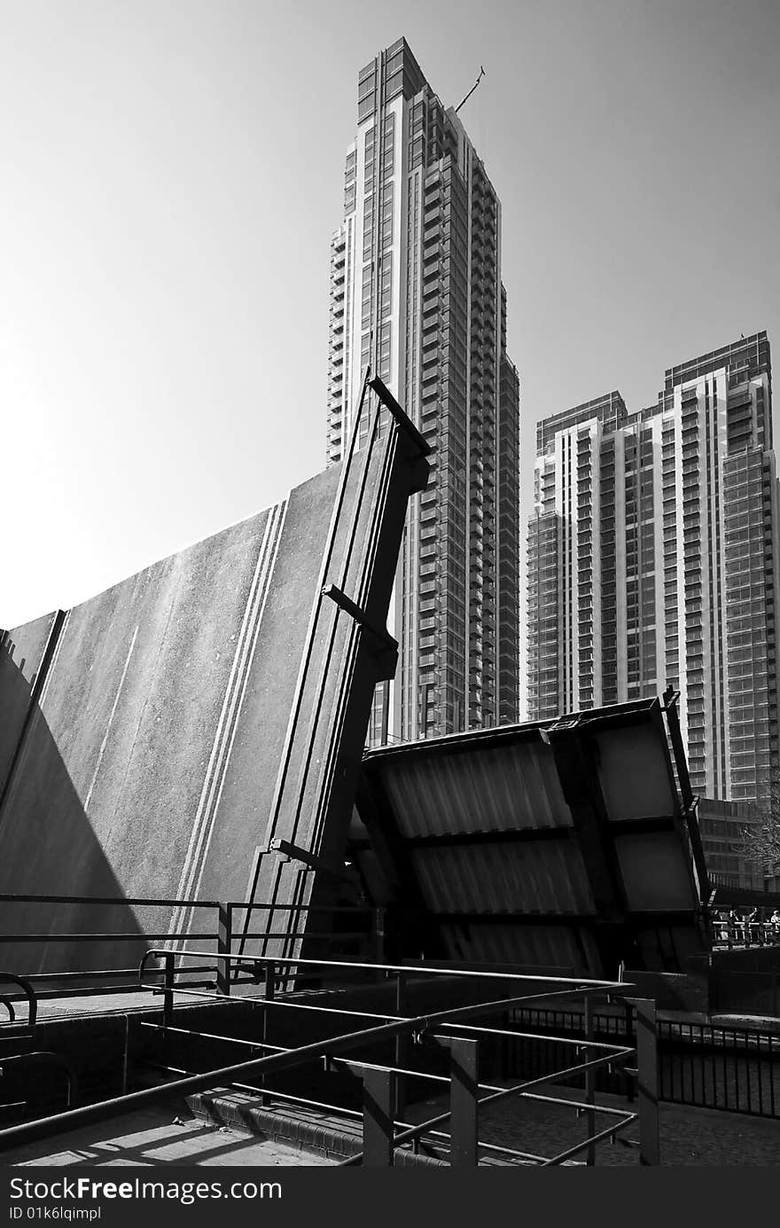 Residential building in London, Isle of Dogs. Residential building in London, Isle of Dogs