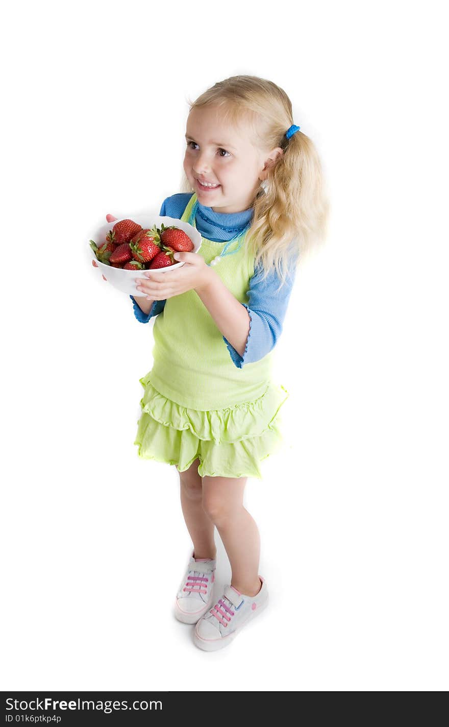 Little Girl With Strawberries