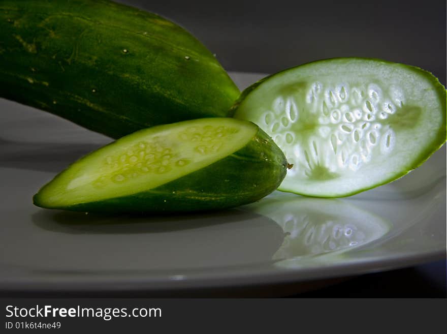 Backlit Cucumber slice