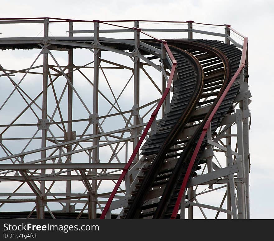 Wooden Roller Coaster at Coney Island, New York