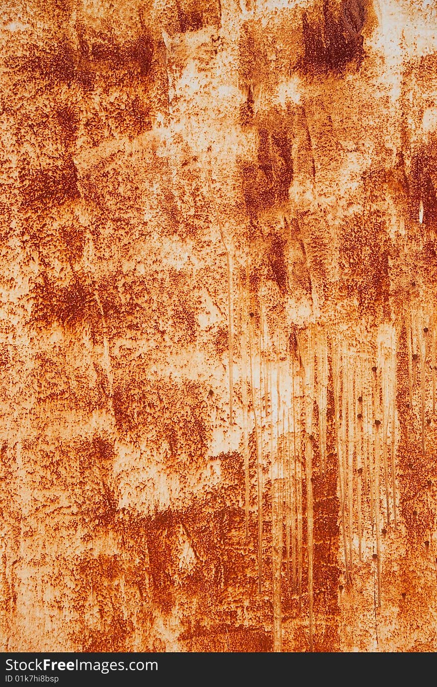 Rusty painted wall texture close-up