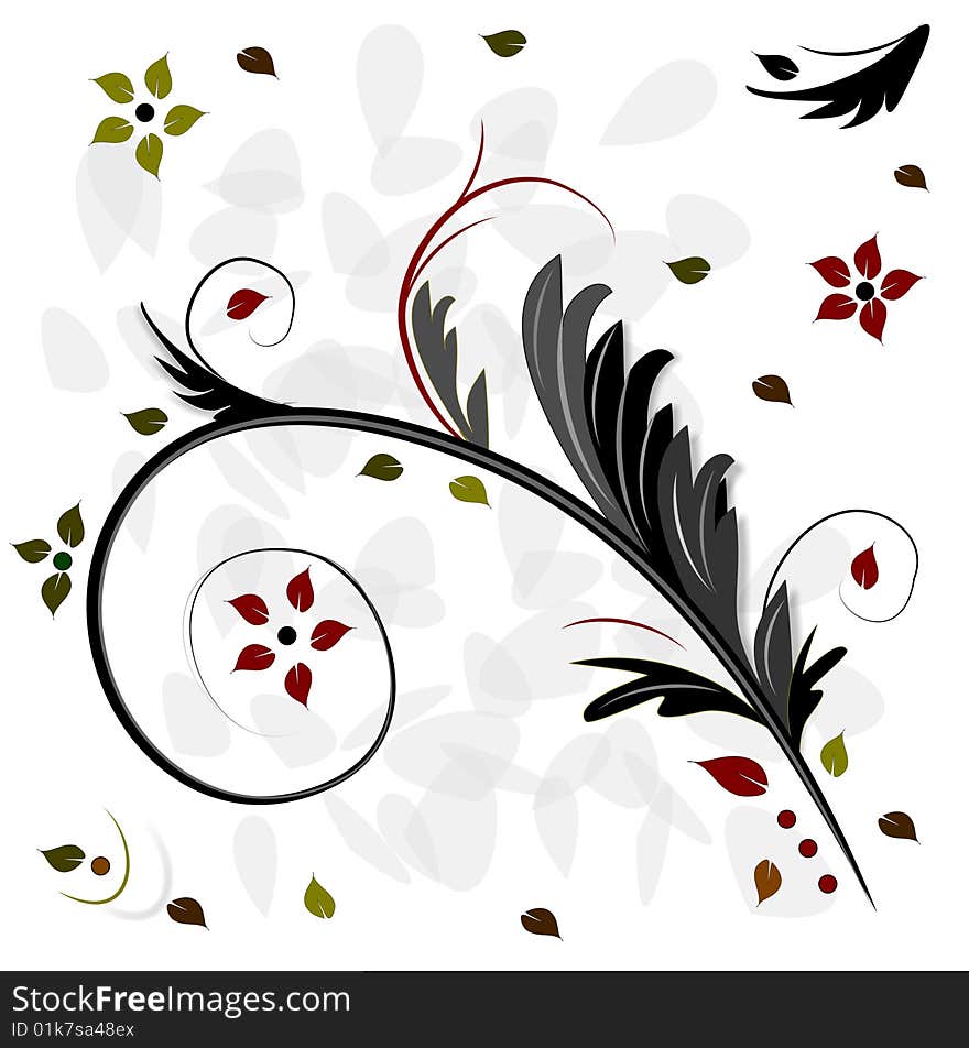 Colors Flower White Background with wave pattern, element for design. Colors Flower White Background with wave pattern, element for design