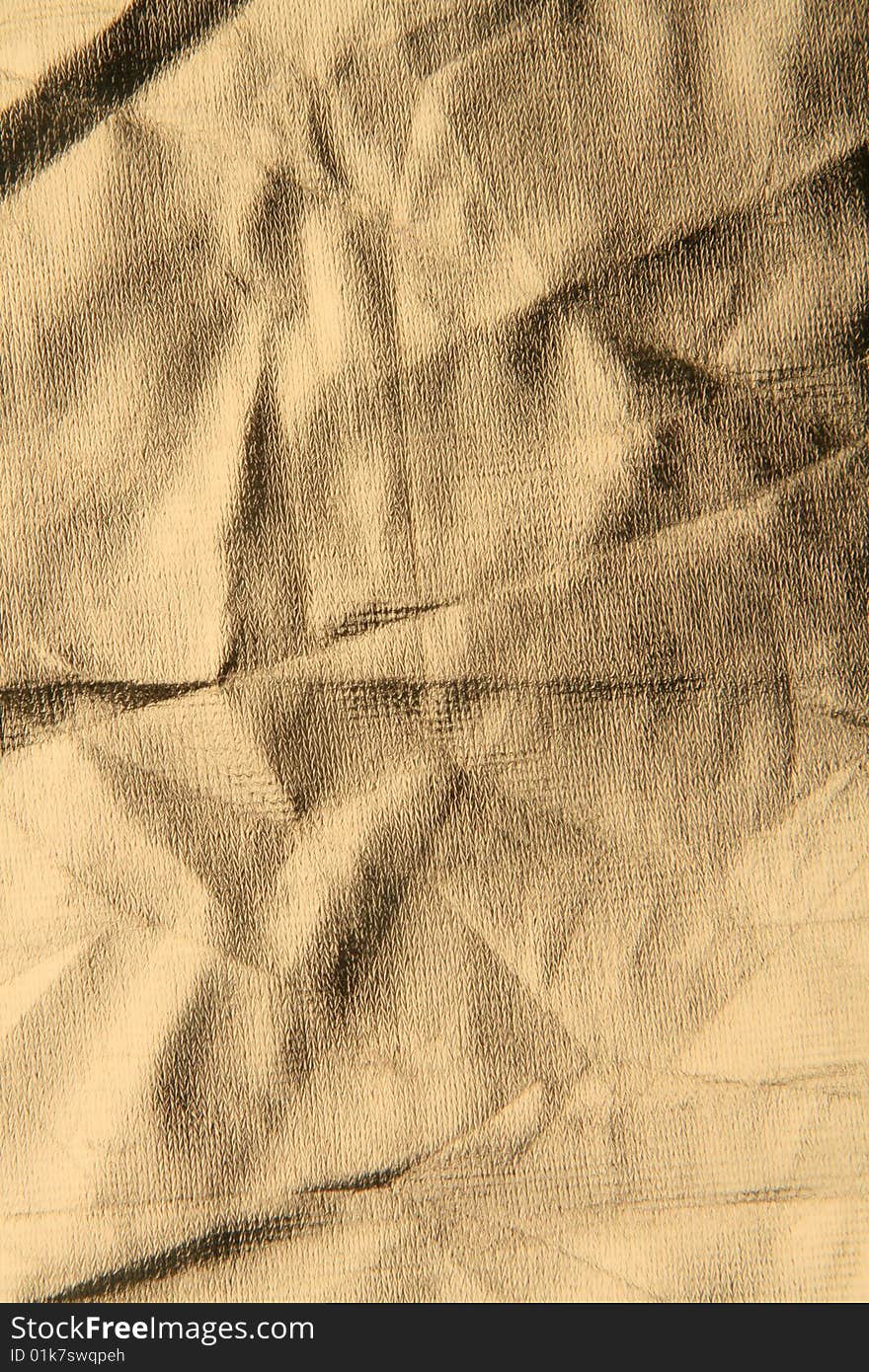 Texture of crumpled gold photo reflector. Texture of crumpled gold photo reflector