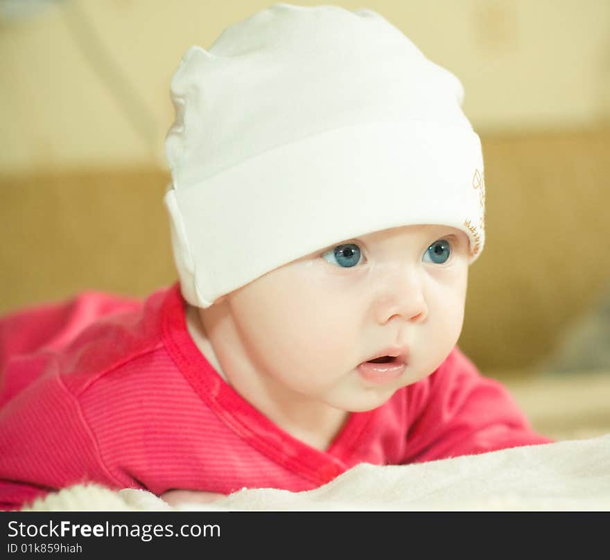 Beautiful baby close-up portrait. Beautiful baby close-up portrait