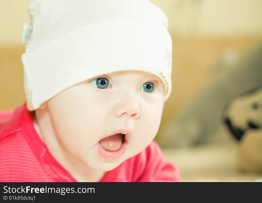 Beautiful baby close-up portrait. Beautiful baby close-up portrait