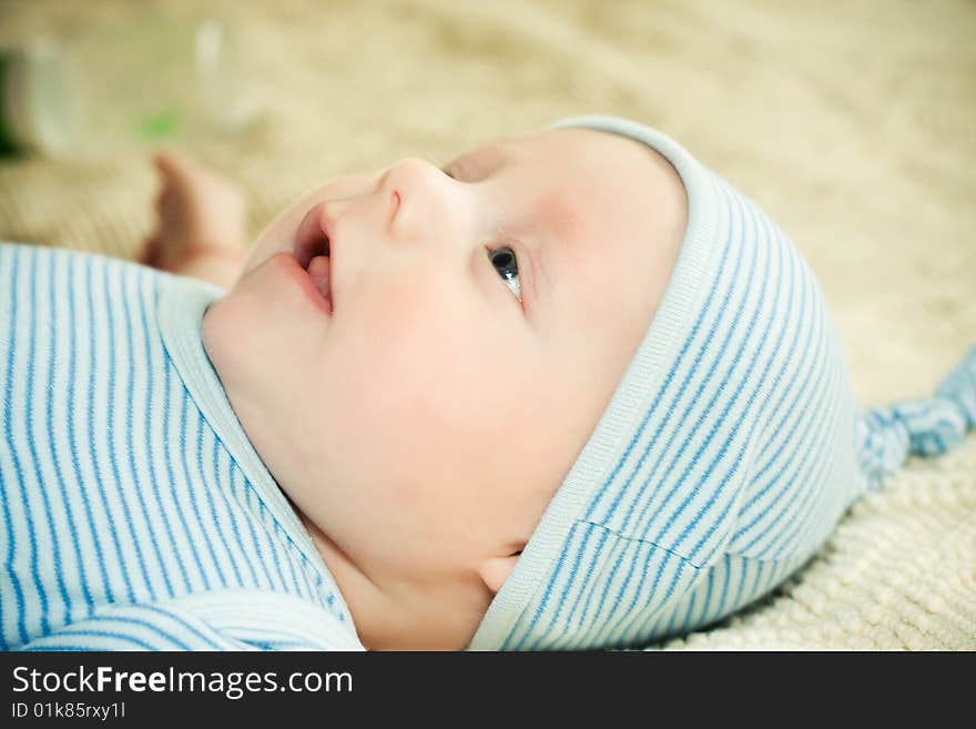 Beautiful baby close-up portrait. Beautiful baby close-up portrait