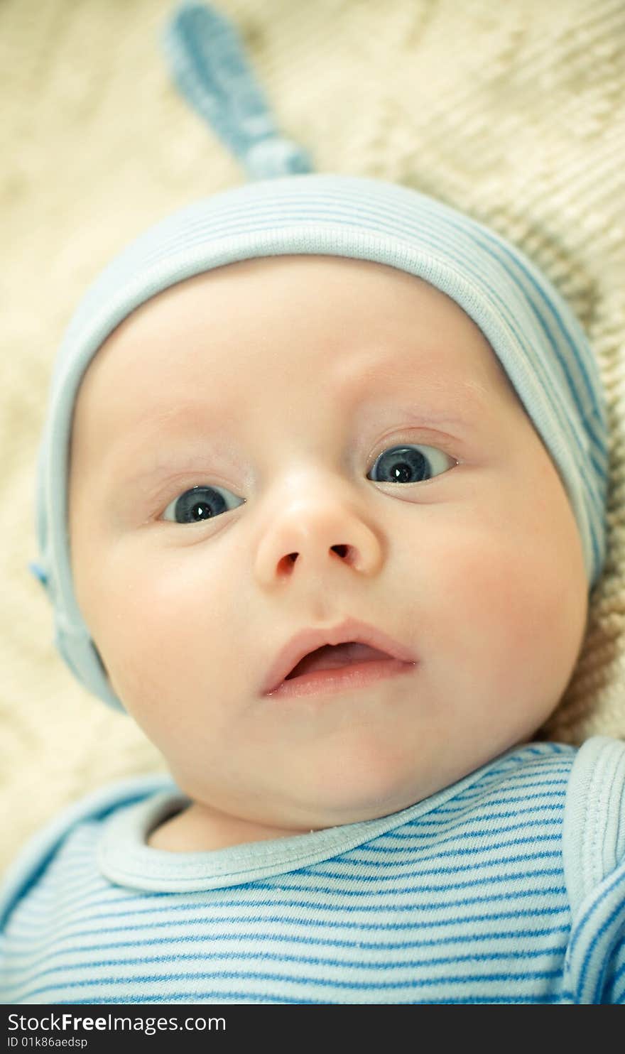 Beautiful baby close-up portrait. Beautiful baby close-up portrait