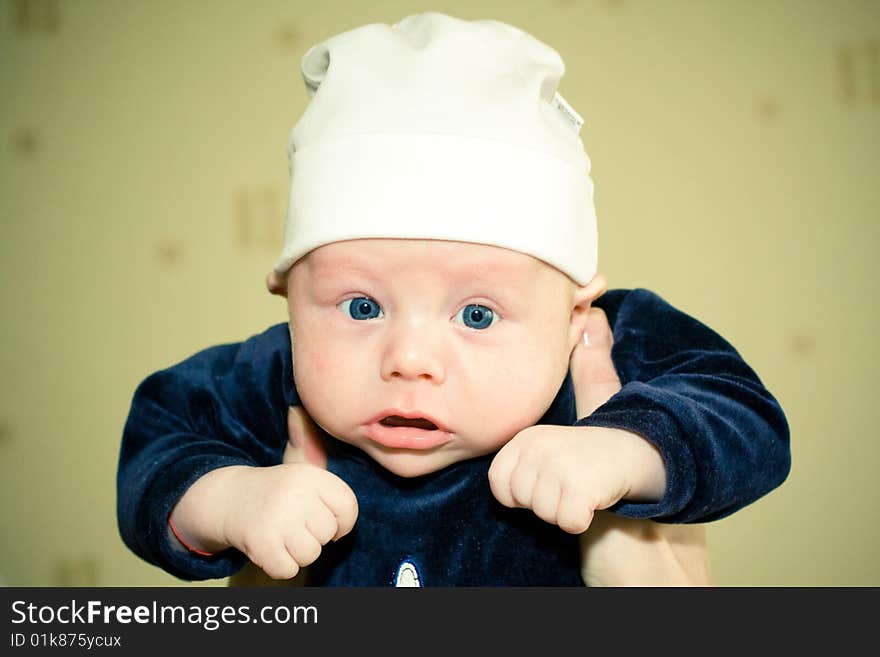 Beautiful baby close-up portrait. Beautiful baby close-up portrait