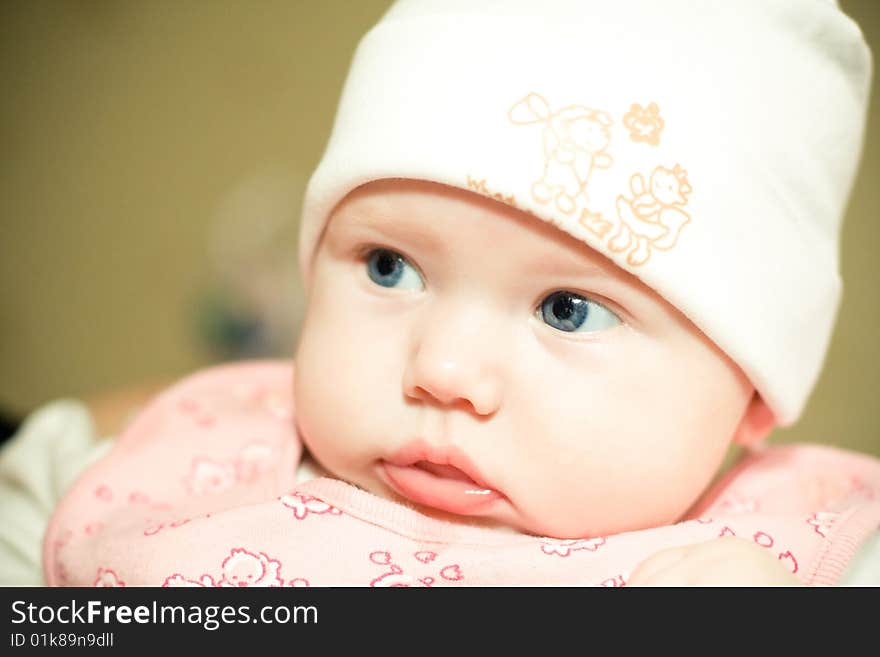 Beautiful baby close-up portrait. Beautiful baby close-up portrait