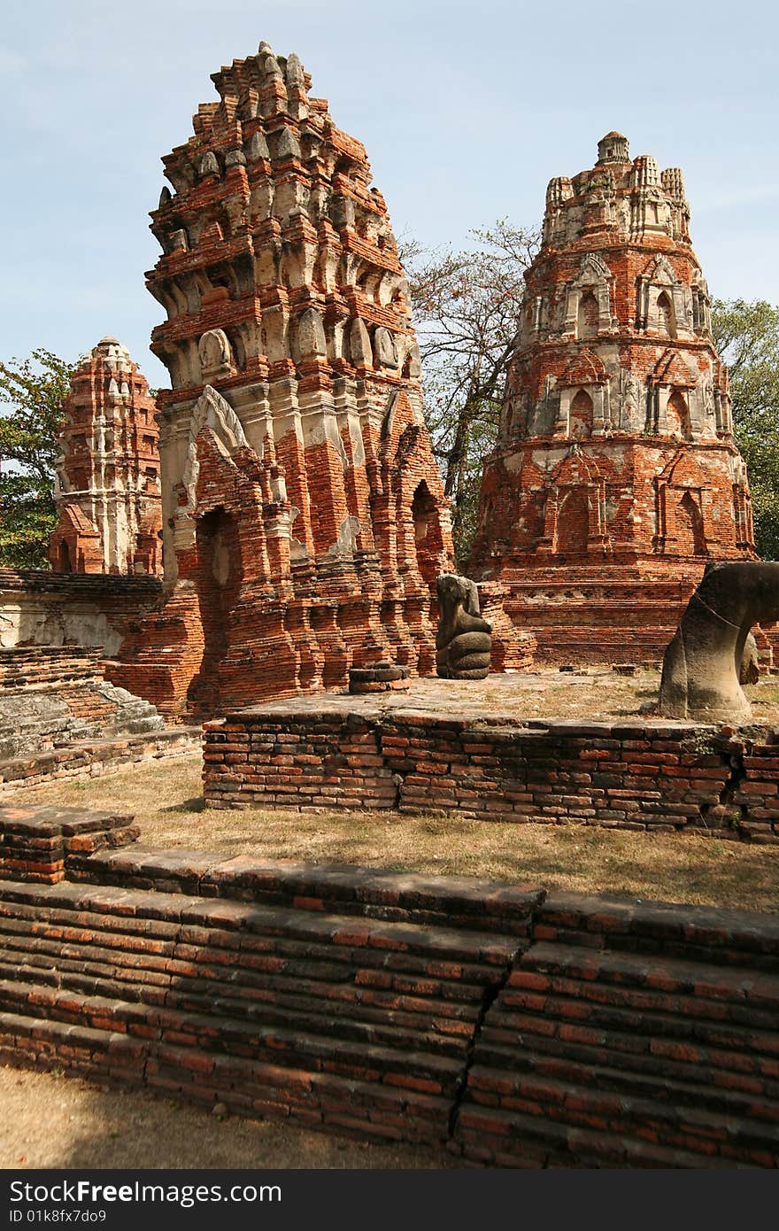 Ruins of Ayutthaya - old capital of Thailand