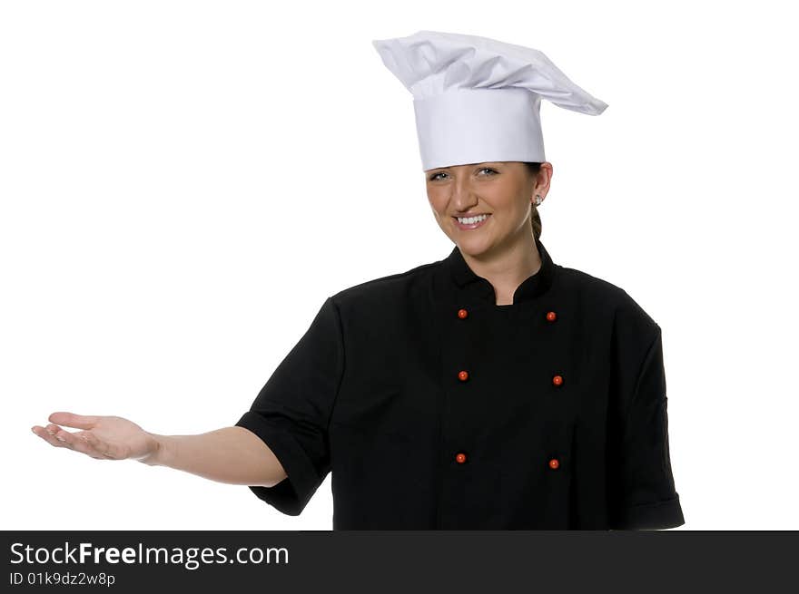 Girl in the cook clothes