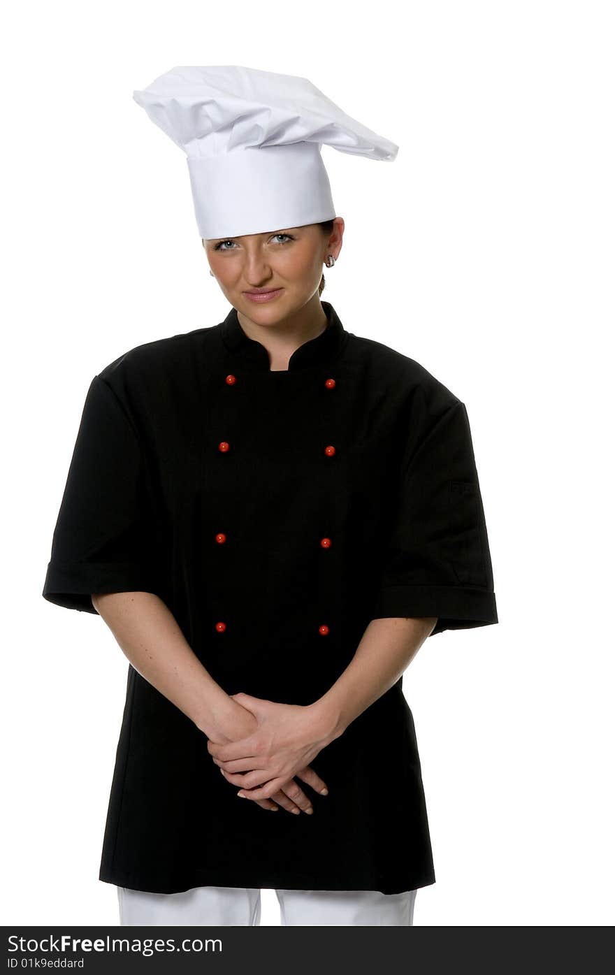 Girl in the cook clothes