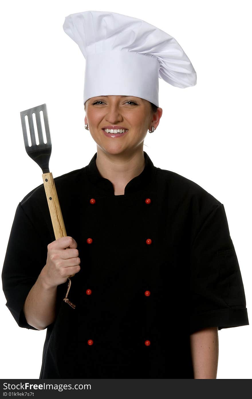 Girl in the cook clothes