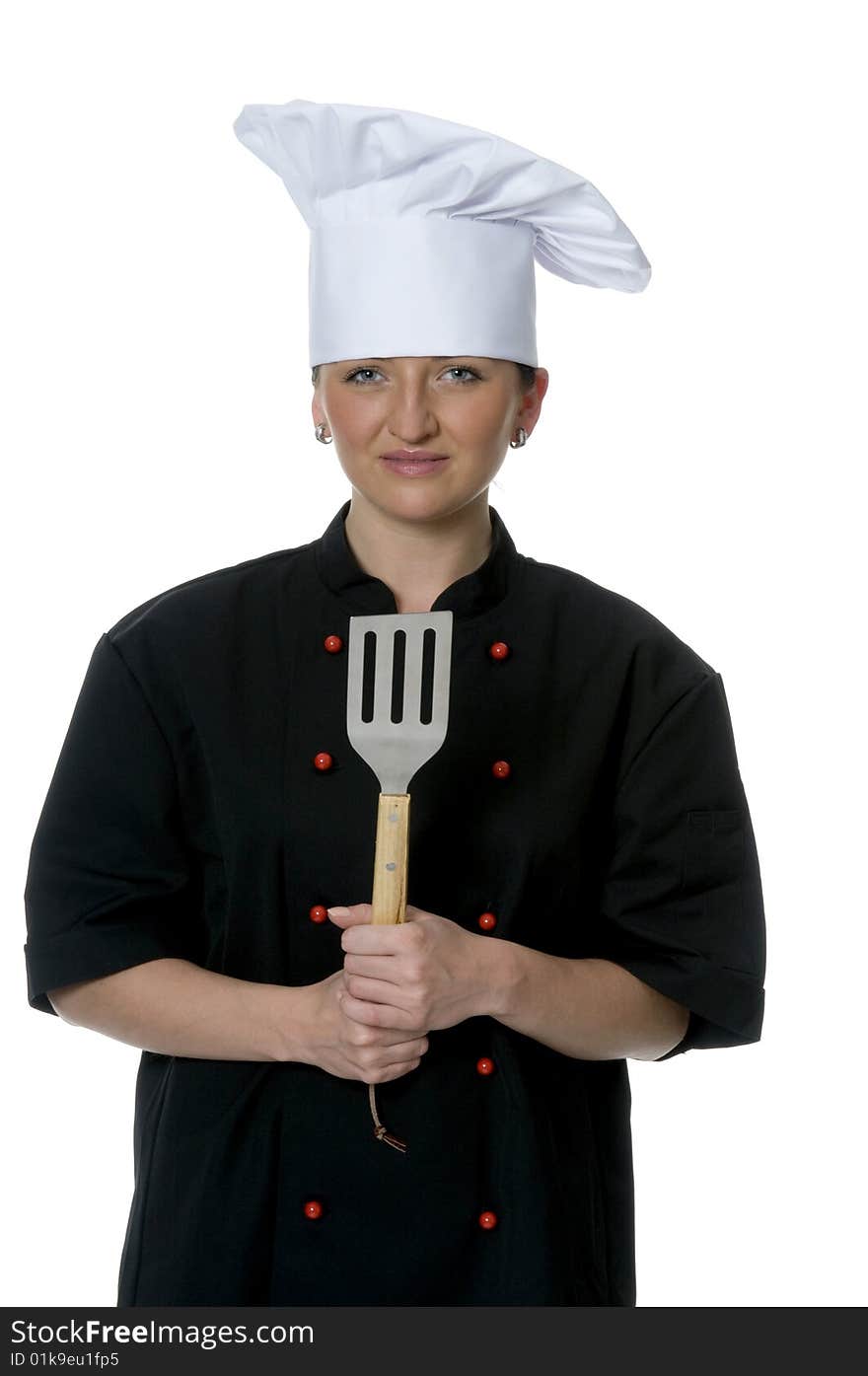 Girl in the cook clothes