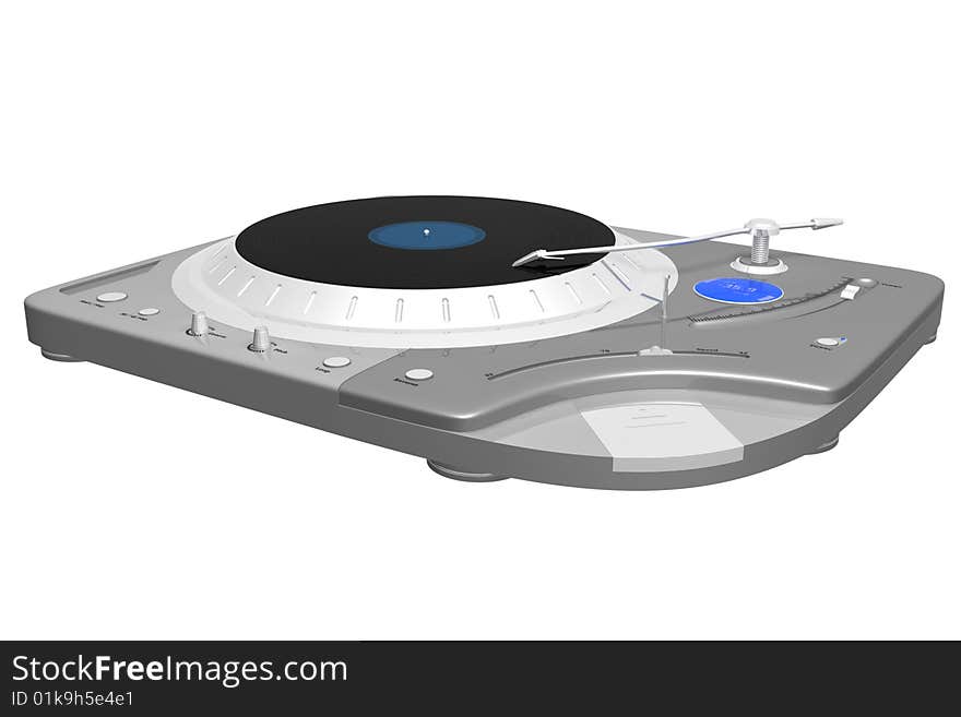 Vinyl player. The raster image.