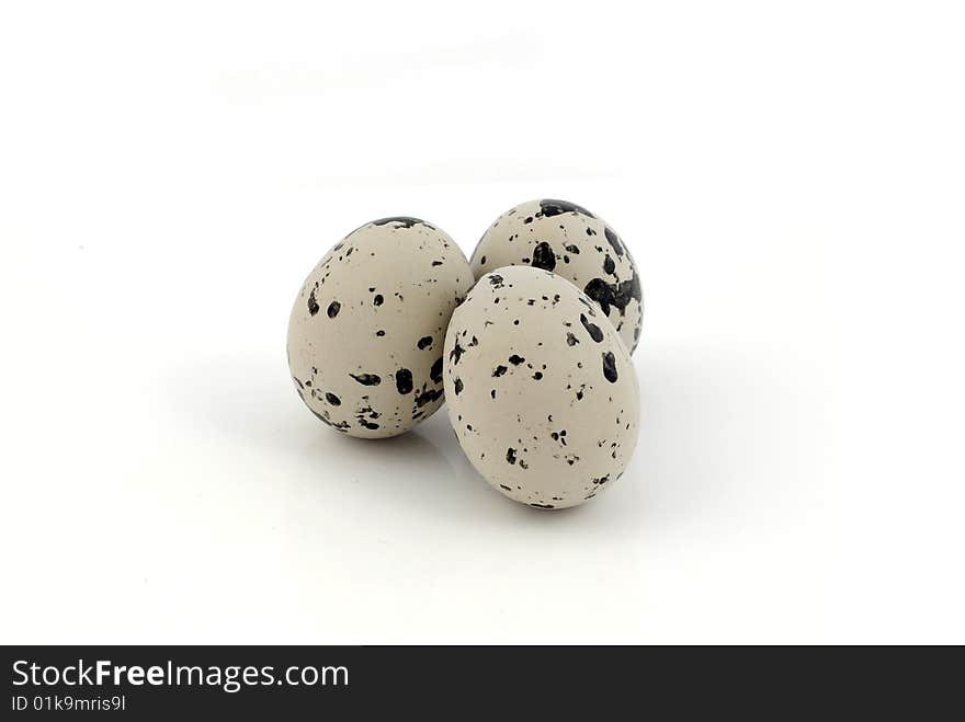 Quail eggs isolated