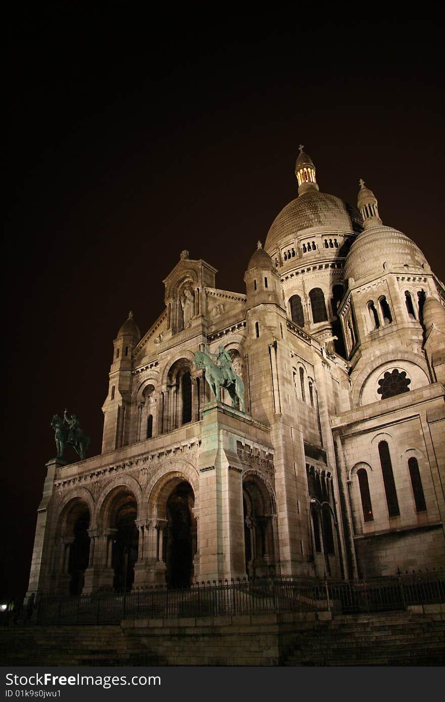 Sacre Coeur At Night, Paris, France