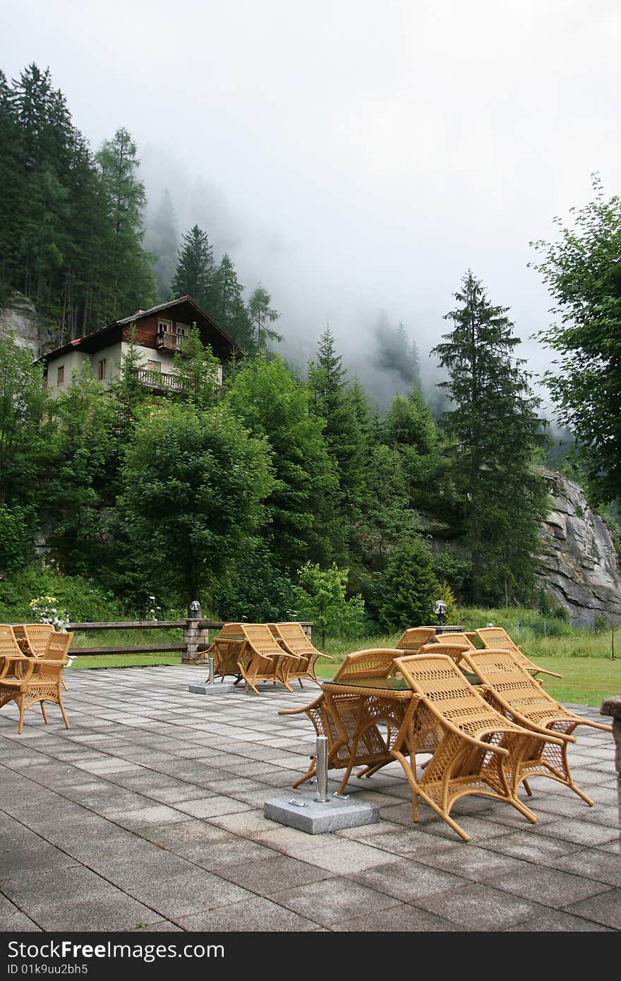 Foggy morning in Alps