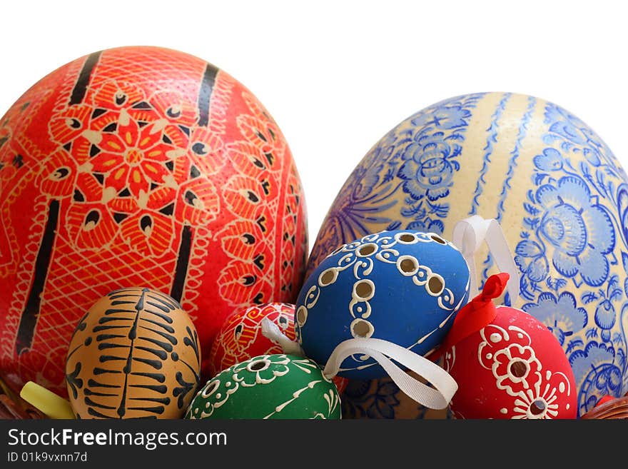 Beautiful Easter egg isolated on the white background