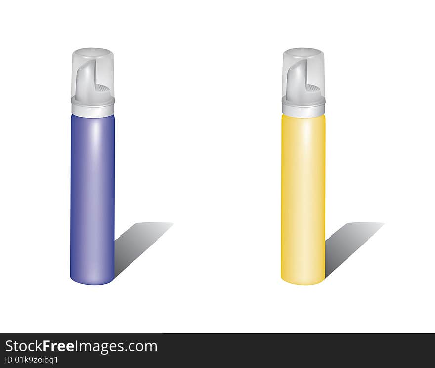 Blank 3D illustrations of a spray bottle. You can add your own label. Blank 3D illustrations of a spray bottle. You can add your own label.