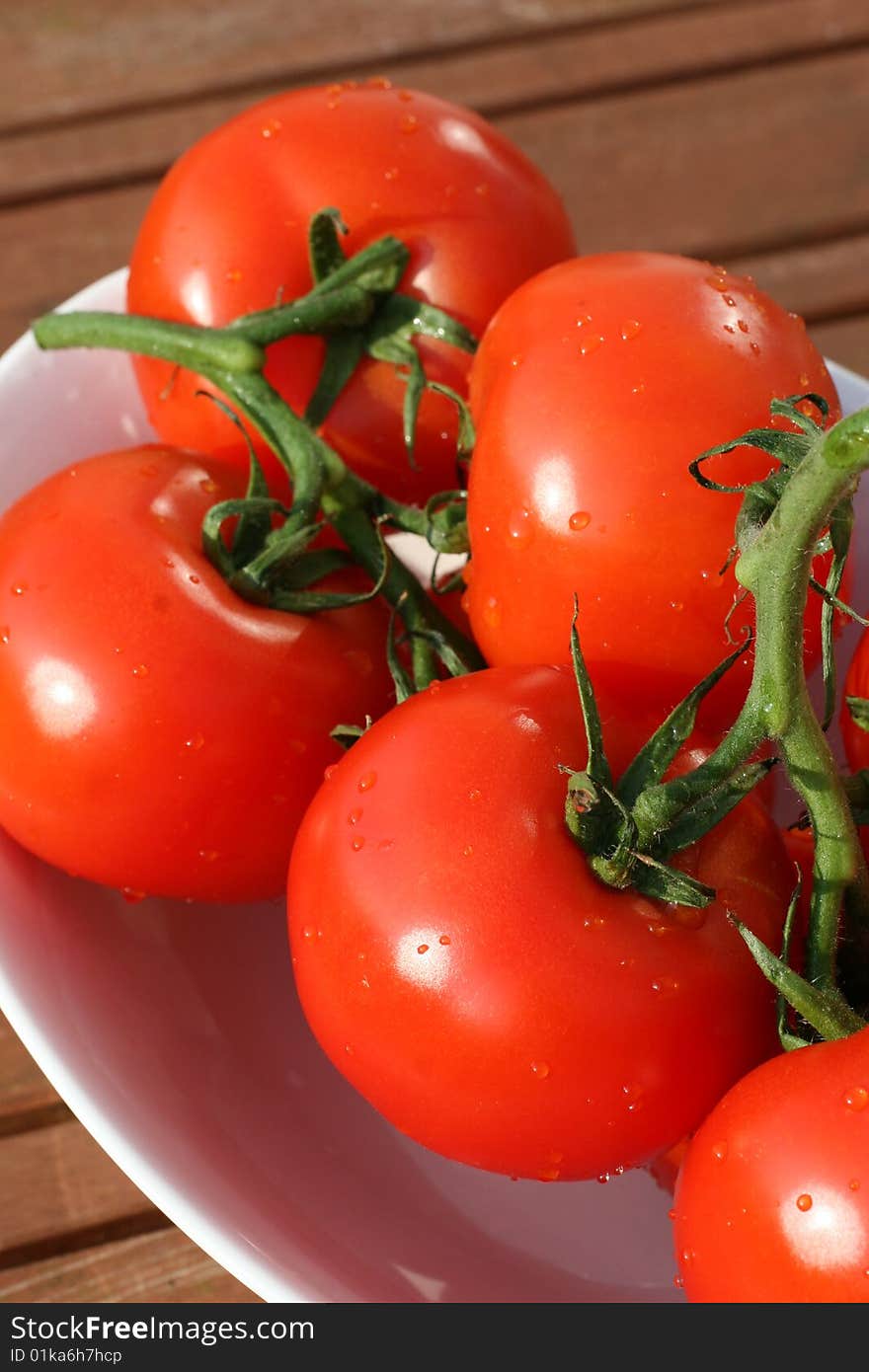 Red organic tomatoes