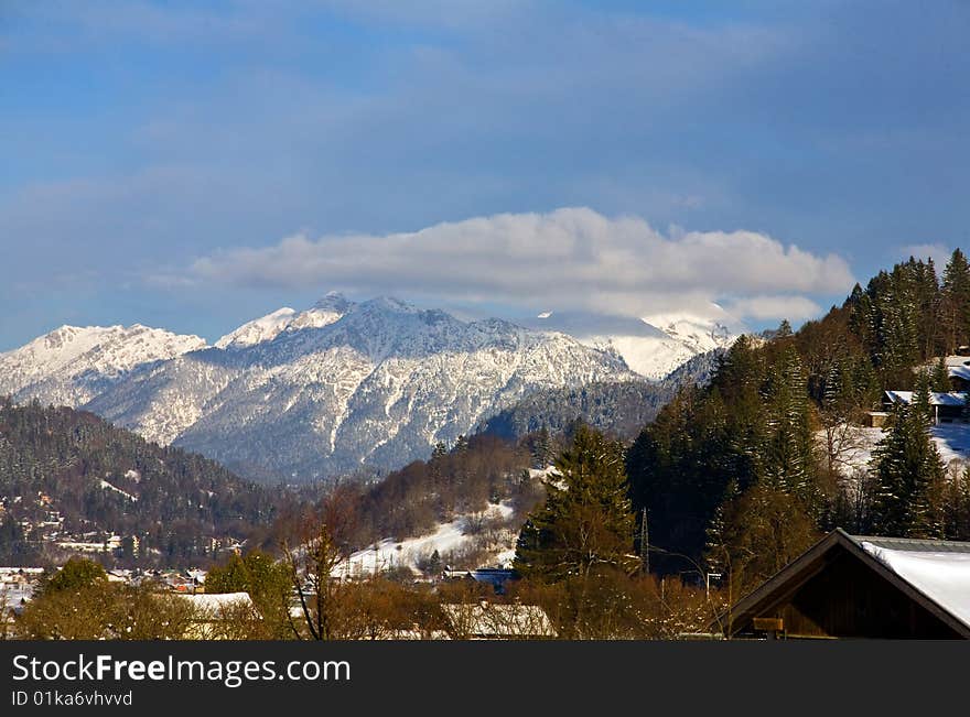 Clouds over alps