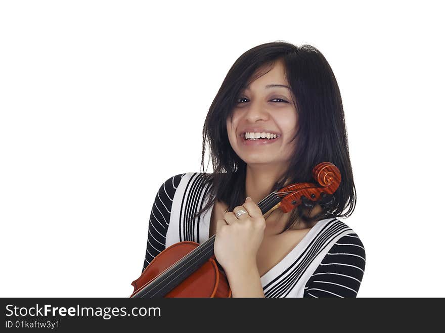 Happy violin player