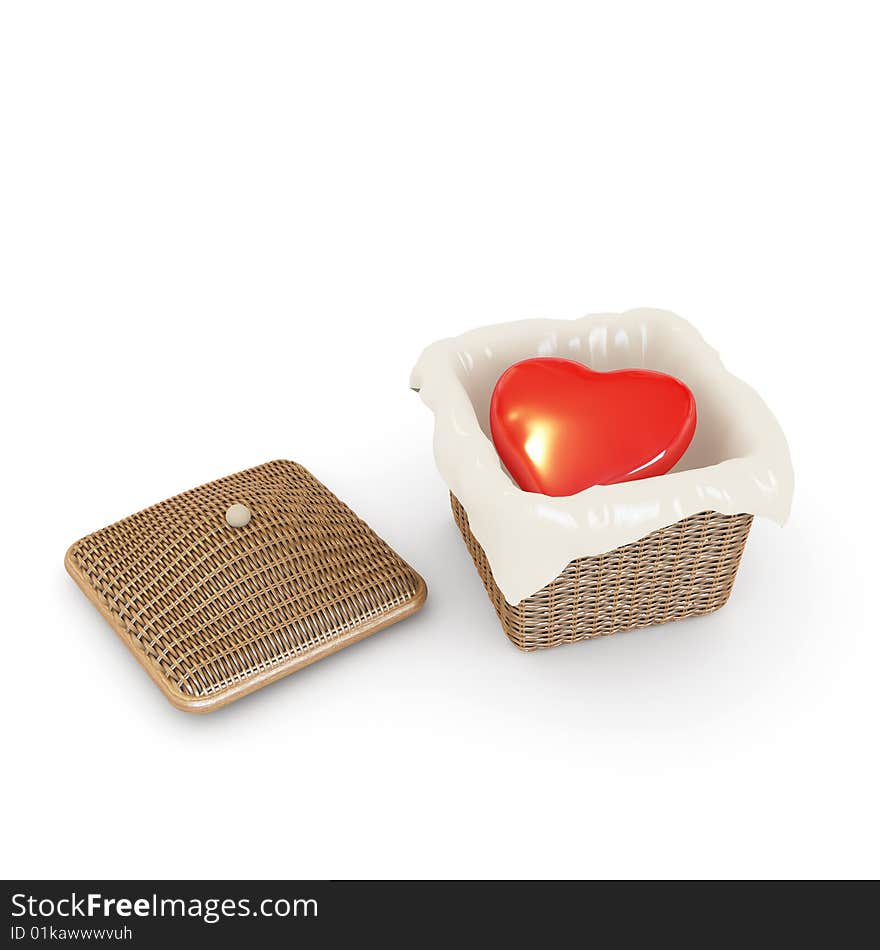 Valentine Day - Red Heart In Open Box