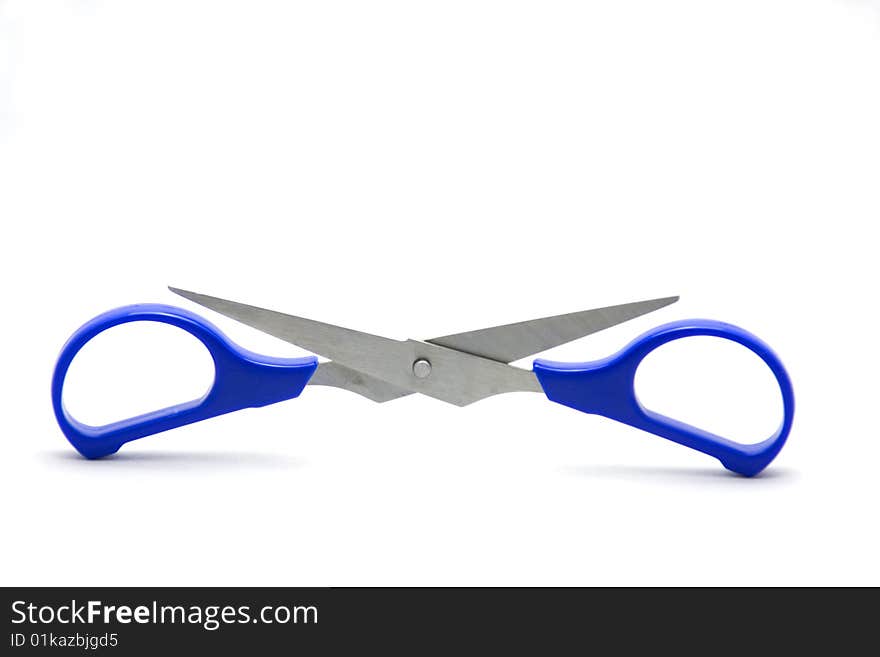 Open scissor with white background. Open scissor with white background