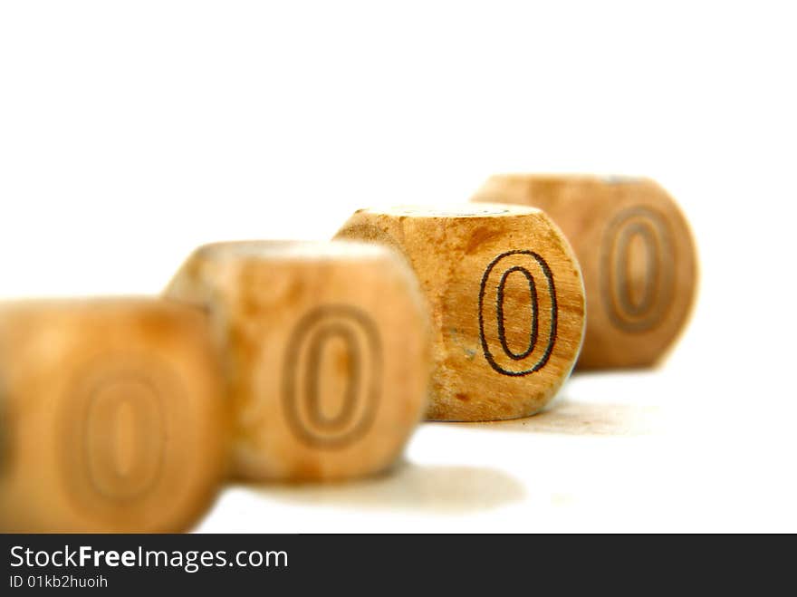 Close up capture on wooden dice. Close up capture on wooden dice