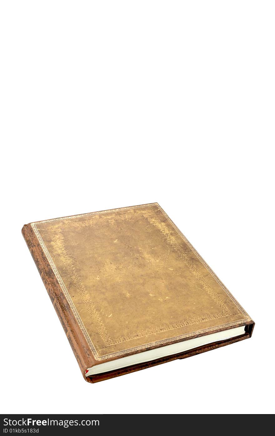 Old book isolated on white background